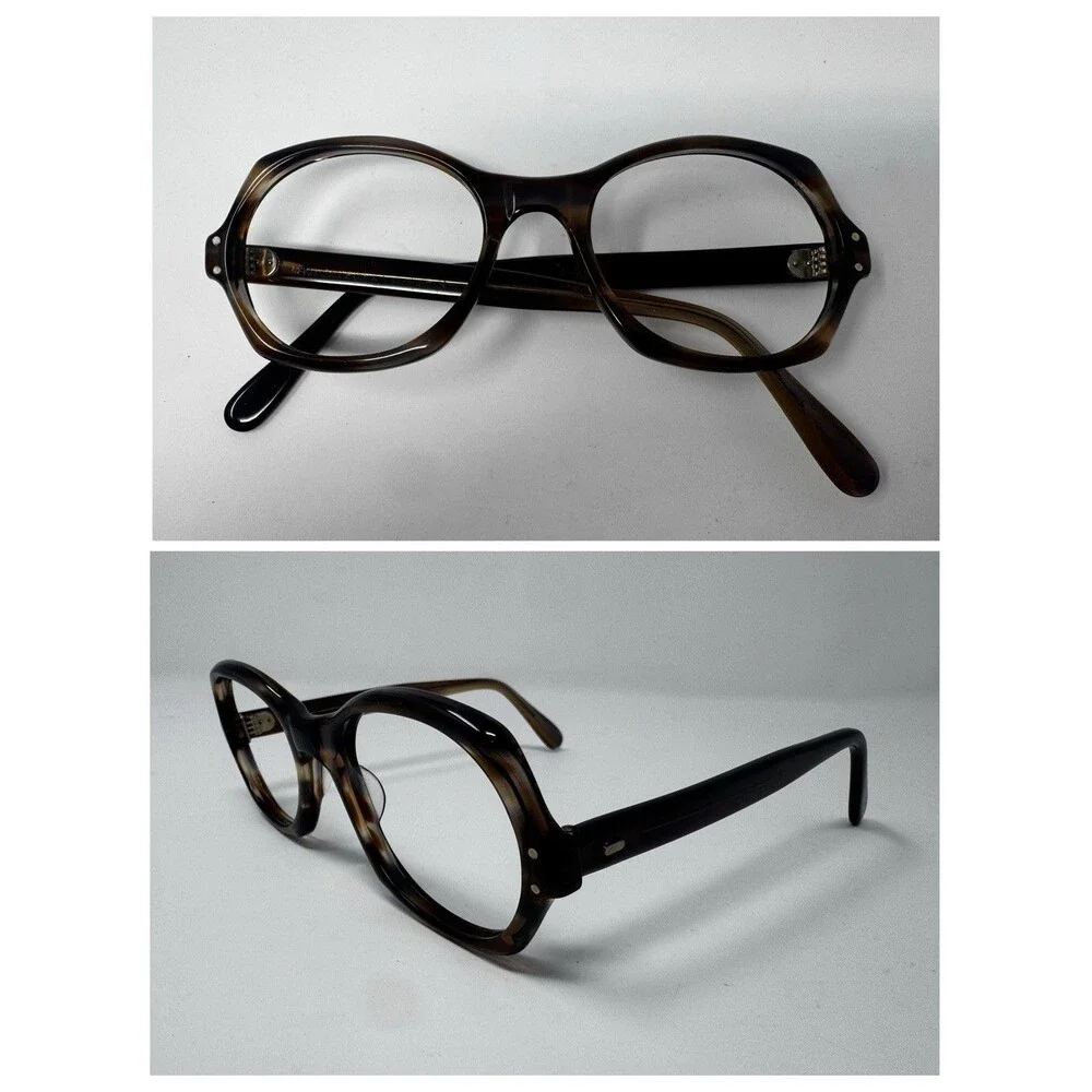 Renaissance U.S.A. 1970s New Old Stock Brown Eyeglass Frames 50-18-145